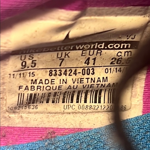 Nike Women's Multicolor Training Sneakers Shoes Size 9.5 - Picture 3 of 9